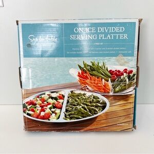 Sur La Table Divided Serving Platter - NIB - MSRP $59.95